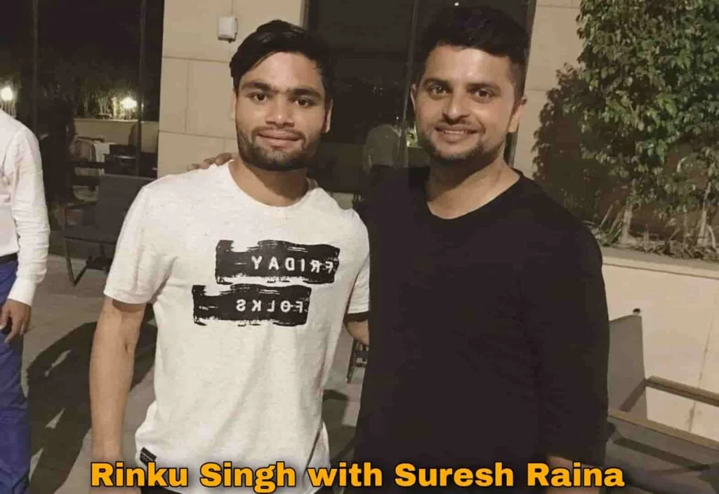 Rinku Singh with Suresh Raina 
