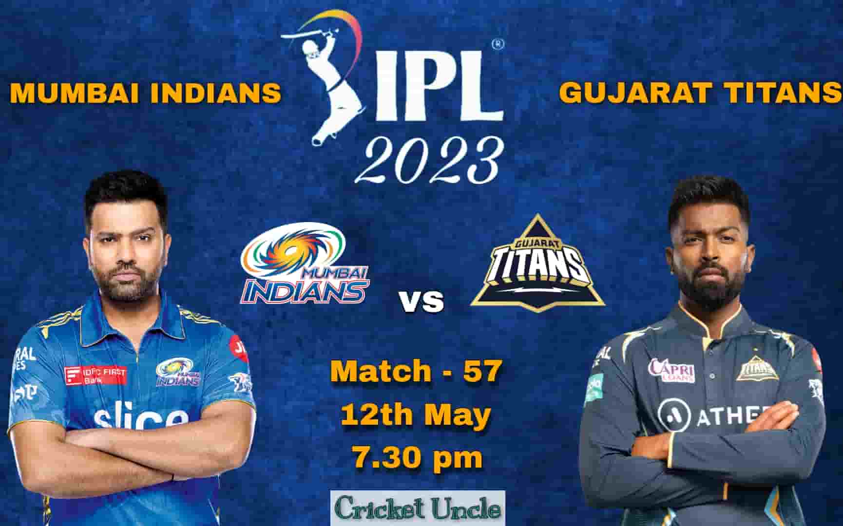Poster of IPL 2023 Match 57 MI vs GT