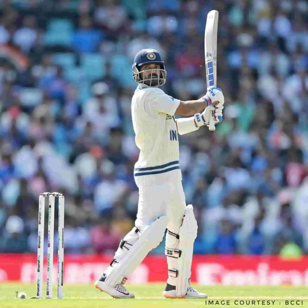 Image of Ajinkya Rahane playing in Australia vs India WTC 2023 Final 