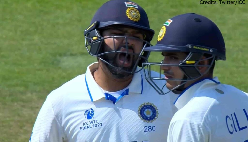 Rohit Sharma's reaction after Shubman Gill was given out